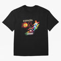 Spain Ol¨¦ 2026 Colorful Watercolor Football Graphic Classic T-Shirt Bring a Champion Mindset to Global Football Passion for FIFA World Cup 2026 Group Stage, with Messi, Neymar and Mbappe, Portugal, Spain and Germany, Fan Favorite Moments, National
