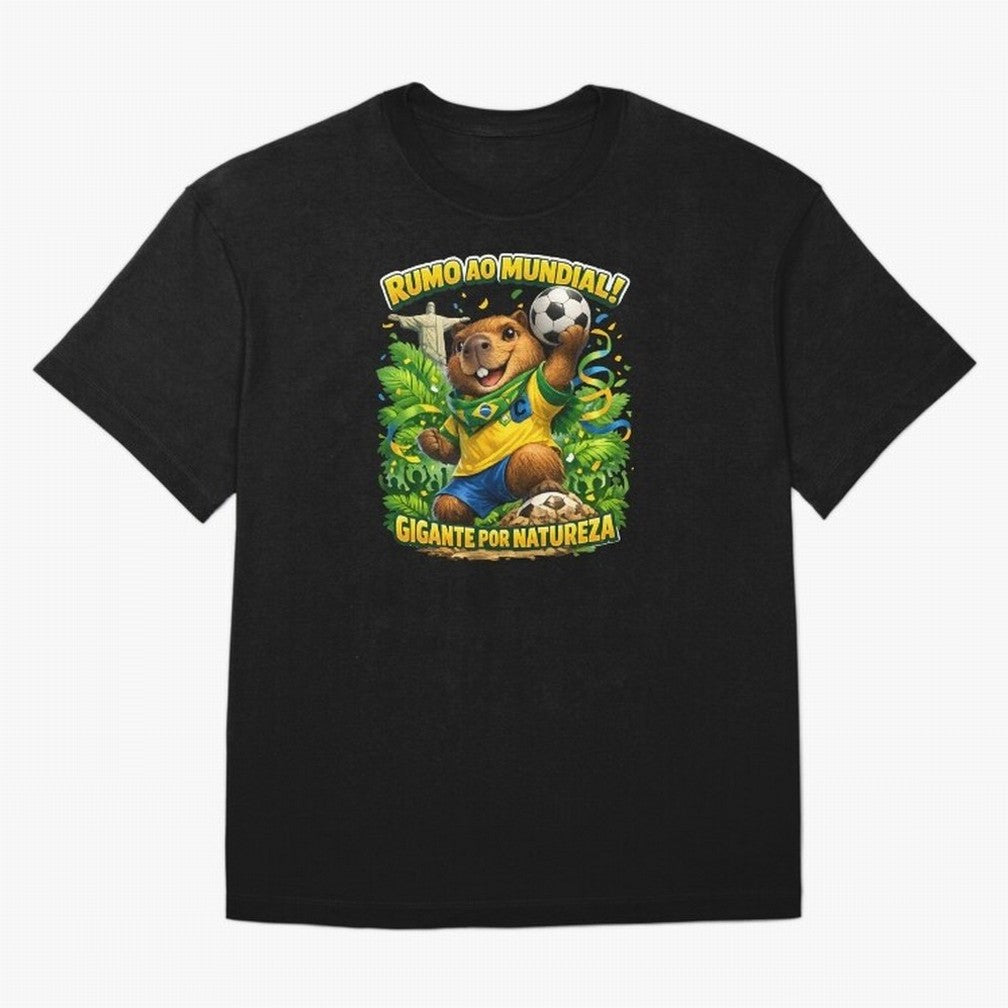 Brazil World Cup 2026 Capybara Fan Shirt Classic T-Shirt Cheer for Global Football Passion for FIFA World Cup 2026 Group Stage, Driven by Haaland, Brazil, Portugal and Argentina, Championship Spirit, Famous Goals, Roaring Crowds and International