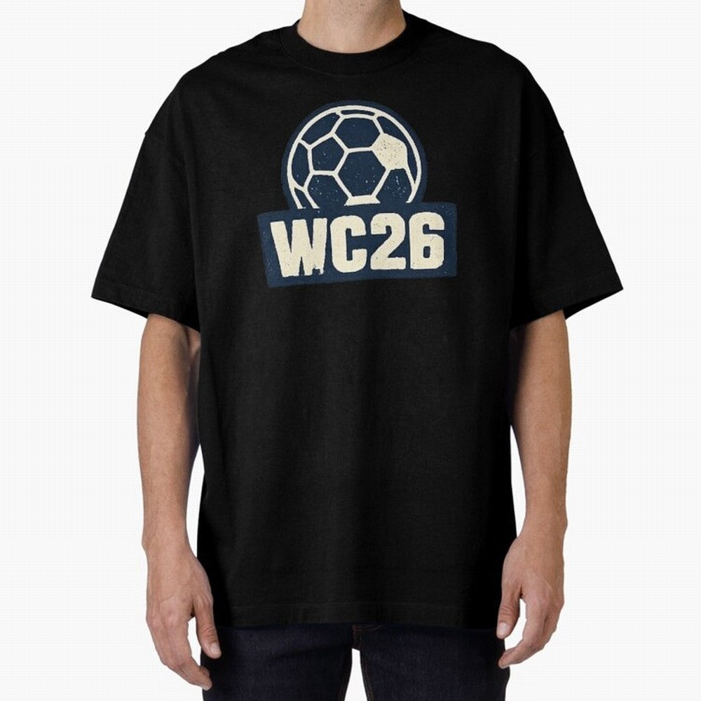 WC26 Retro Soccer Ball Vintage Football Fan Design Classic T-Shirt Fuel Global Football Passion for FIFA World Cup 2026 Group Stage, Filled with CR7, England and Germany, Soccer Culture, Superstar Moments, National Team Dreams and Competitive Fire;