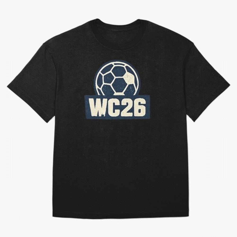 WC26 Retro Soccer Ball Vintage Football Fan Design Classic T-Shirt Fuel Global Football Passion for FIFA World Cup 2026 Group Stage, Filled with CR7, England and Germany, Soccer Culture, Superstar Moments, National Team Dreams and Competitive Fire;