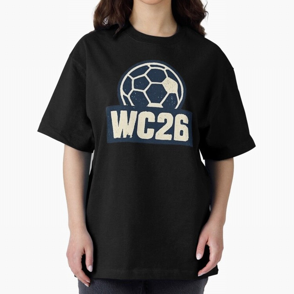 WC26 Retro Soccer Ball Vintage Football Fan Design Classic T-Shirt Fuel Global Football Passion for FIFA World Cup 2026 Group Stage, Filled with CR7, England and Germany, Soccer Culture, Superstar Moments, National Team Dreams and Competitive Fire;