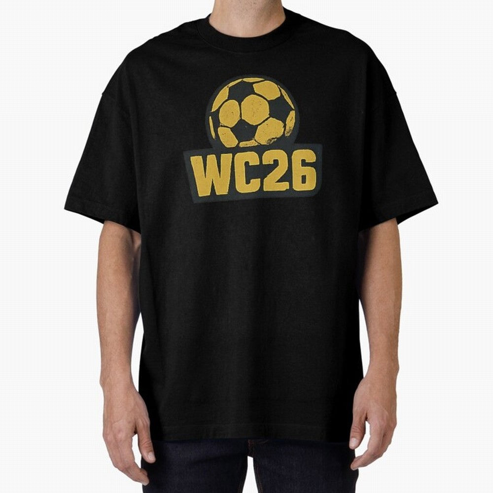 WC26 Soccer Ball Vintage Football Fan Design Classic T-Shirt Feel International Energy from FIFA World Cup 2026 for Fans of CR7 and Messi and Argentina, France and Brazil, Bringing Fan Favorite Moments, National Team Passion, Big Match Drama and