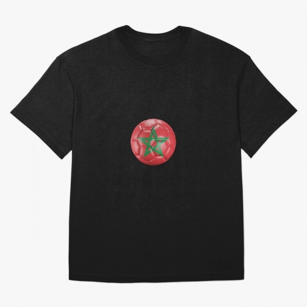 Morocco Ball Classic T-Shirt Turn Up for Global Football Passion for FIFA World Cup 2026, Filled with Haaland, Portugal, Spain and Germany, Goal Celebration Energy, Supporter Heritage, Football Icons and Worldwide Tournament Joy; Perfect for People
