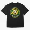 Vibrant and Elegant Brazil Soccer Emblem Classic T-Shirt Bring a Vintage Feel to FIFA World Cup 2026 for Fans of Cristiano Ronaldo, Haaland and CR7 and Argentina, Bringing Classic Soccer Heritage, Championship Pressure, Fan Loyalty and