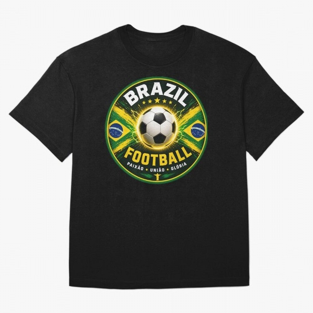 Elegant Brazil Football Emblem Classic T-Shirt Feel the Heartbeat of FIFA World Cup 2026 USA Canada Mexico Connected to Messi, Germany Energy, Tournament Hype, Historic Matchups, Family Viewing Parties and Global Sports Pride; Ideal for Passionate