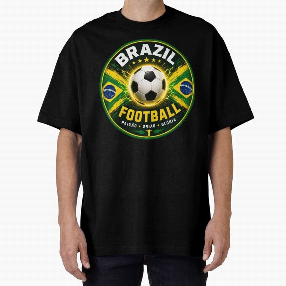 Elegant Brazil Football Emblem Classic T-Shirt Feel the Heartbeat of FIFA World Cup 2026 USA Canada Mexico Connected to Messi, Germany Energy, Tournament Hype, Historic Matchups, Family Viewing Parties and Global Sports Pride; Ideal for Passionate