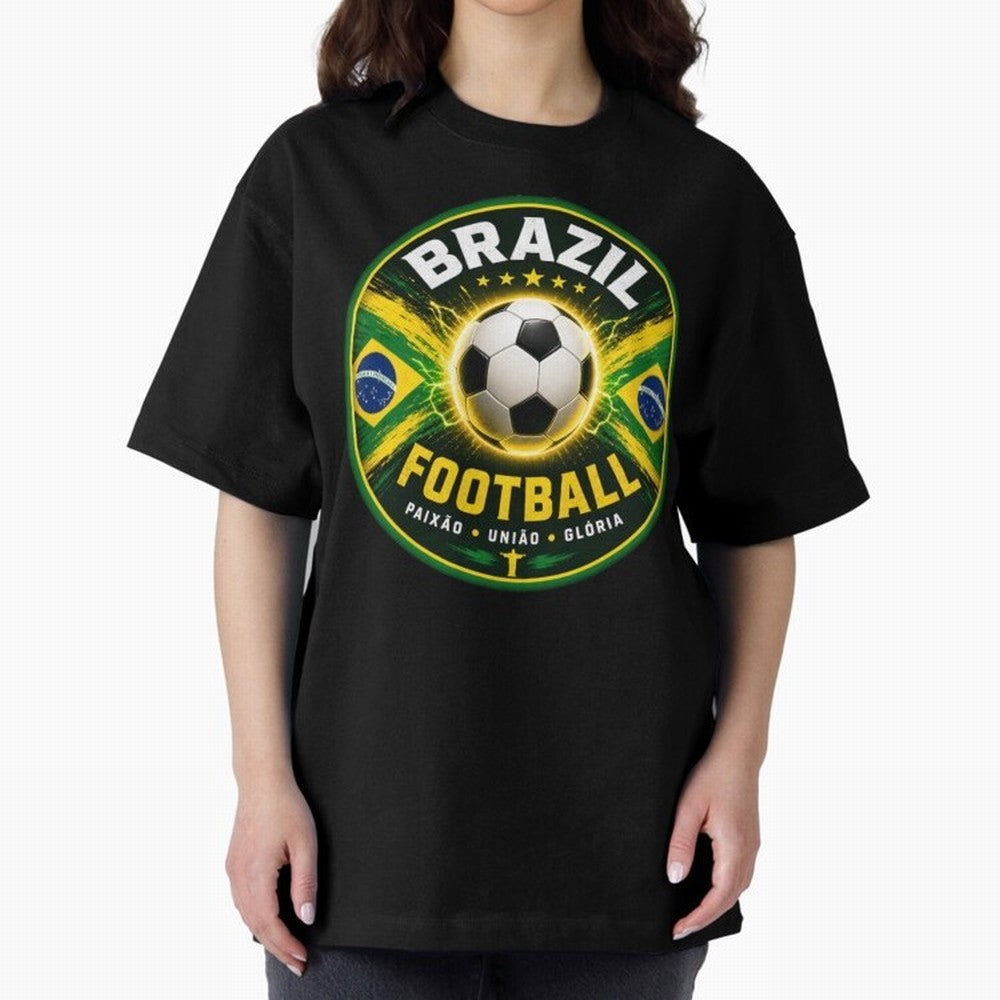 Elegant Brazil Football Emblem Classic T-Shirt Feel the Heartbeat of FIFA World Cup 2026 USA Canada Mexico Connected to Messi, Germany Energy, Tournament Hype, Historic Matchups, Family Viewing Parties and Global Sports Pride; Ideal for Passionate