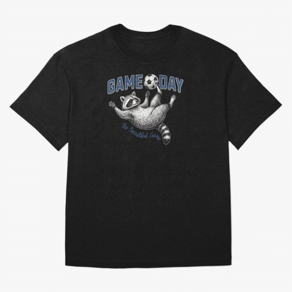 Raccoon Soccer Game Day The Beautiful Game Classic T-Shirt Live for the Drama of FIFA World Cup 2026 USA Canada Mexico Spirit, with Brazil, Portugal and Argentina, Neymar, Haaland and Cristiano Ronaldo, Stadium Memories, Football Loyalty,