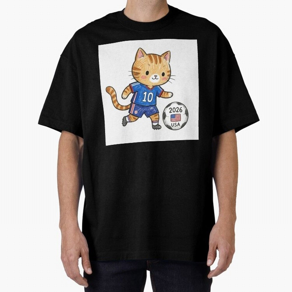 USA Soccer Cat #10 - 2026 World Cup Fan Art Classic T-Shirt Show Your Love for the FIFA World Cup 2026 USA Canada Mexico Journey through Messi, Neymar and Mbappe Highlights, Brazil, Portugal and Argentina Pride, Champion Mindset, Group Stage Buzz,