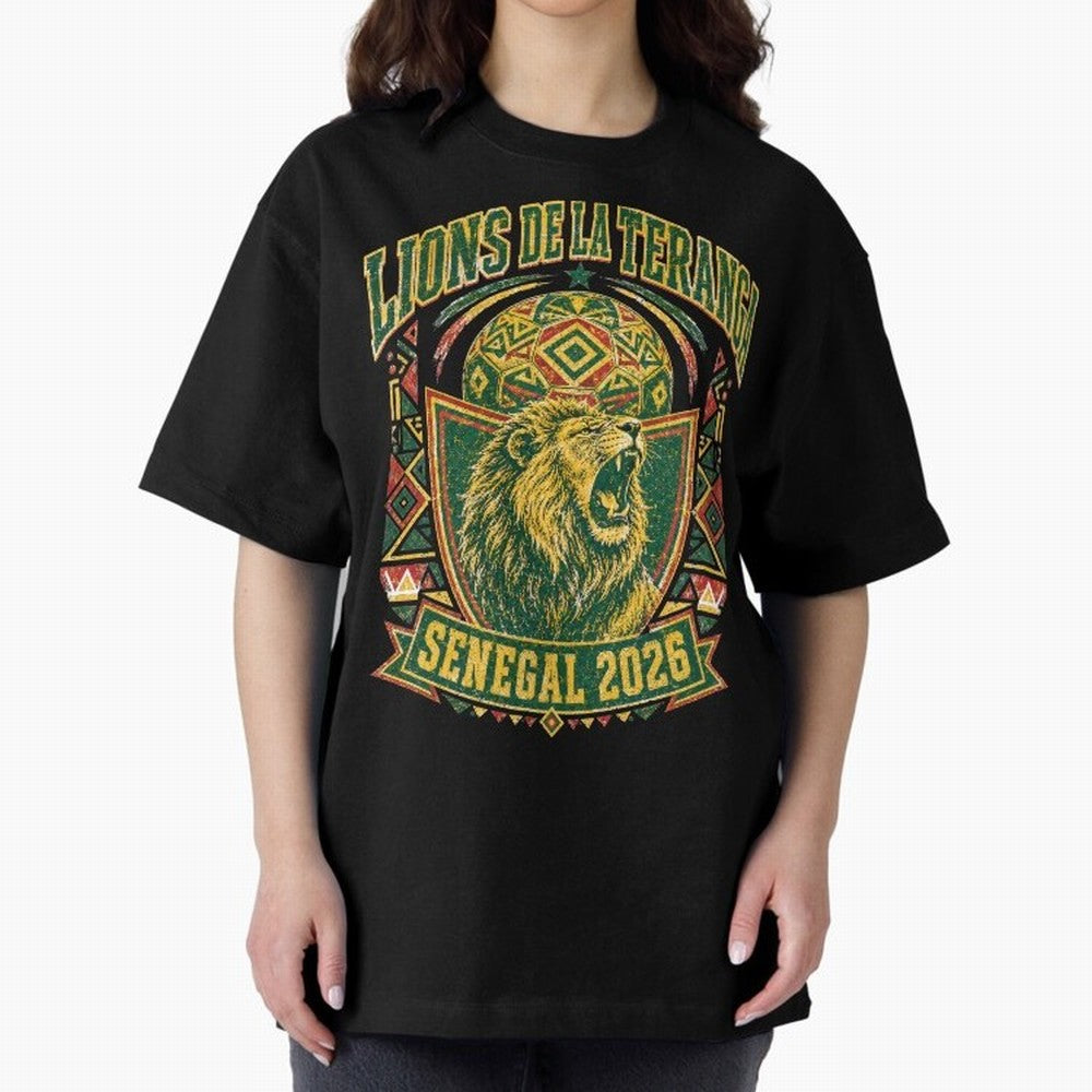 Lions De La Teranga Senegal 2026 World Cup Soccer T-Shirt Classic T-Shirt Celebrate Fan Culture around FIFA World Cup 2026 USA Canada Mexico Spirit, Driven by France and Portugal, CR7 and Messi, Tournament Hype, Historic Matchups, Family Viewing