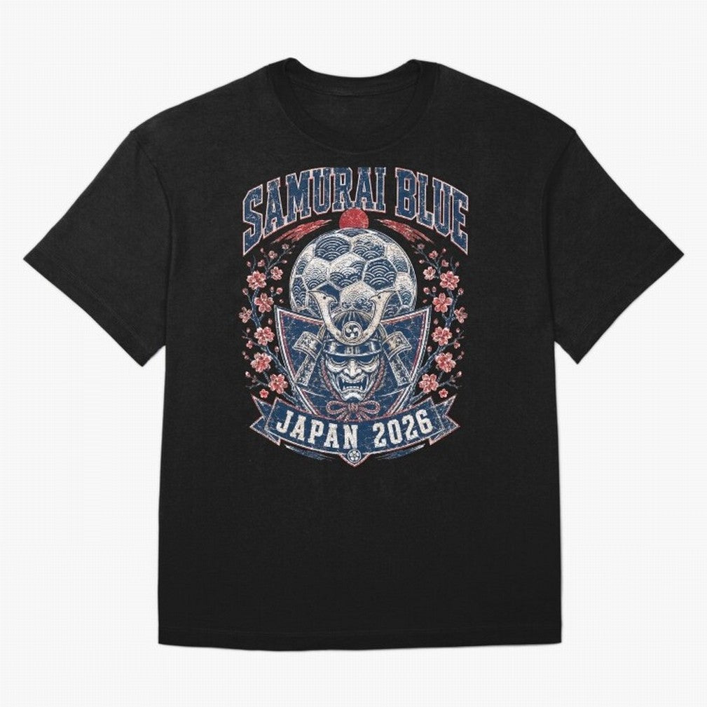 Samurai Blue Japan 2026 World Cup Soccer T-Shirt Classic T-Shirt Join Supporters Worldwide for FIFA World Cup 2026 Group Stage Spirit, Driven by England, Mbappe, Tournament Hype, Historic Matchups, Family Viewing Parties and Global Sports Pride;