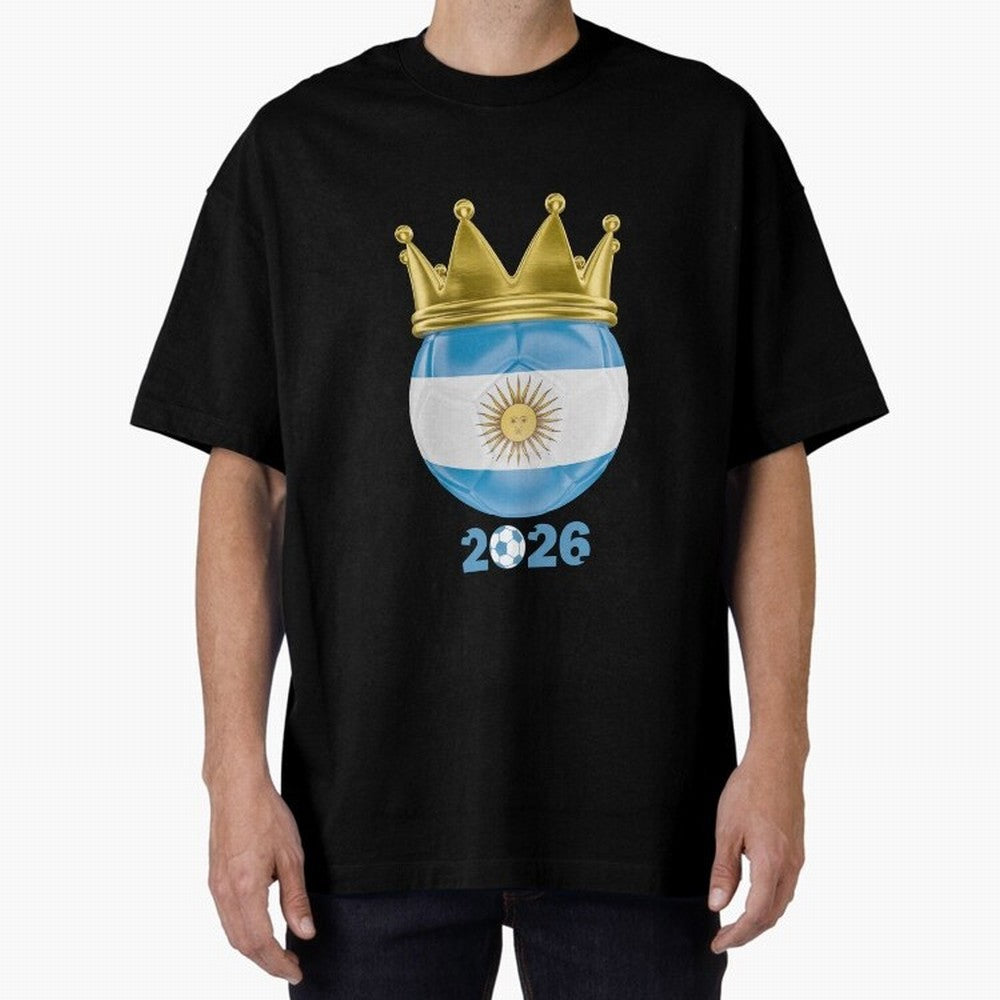 Argentina Football Champion Crown 2026 Classic T-Shirt Support the Legends of Global Football Passion for FIFA World Cup 2026, Centered on Messi, England, Global Supporter Spirit, Legendary Goals, National Colors and Tournament Celebration; Ideal