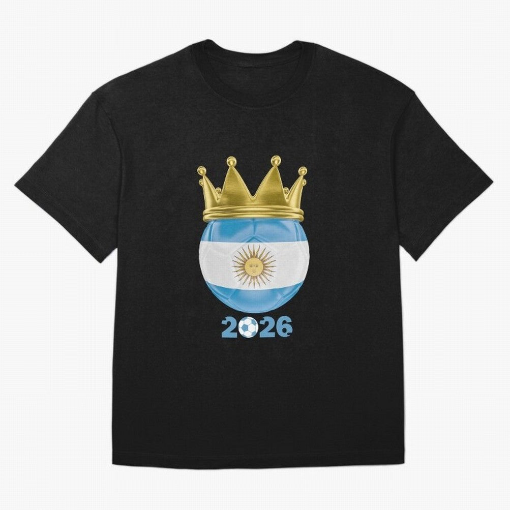 Argentina Football Champion Crown 2026 Classic T-Shirt Support the Legends of Global Football Passion for FIFA World Cup 2026, Centered on Messi, England, Global Supporter Spirit, Legendary Goals, National Colors and Tournament Celebration; Ideal