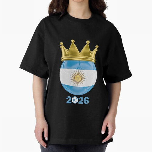 Argentina Football Champion Crown 2026 Classic T-Shirt Support the Legends of Global Football Passion for FIFA World Cup 2026, Centered on Messi, England, Global Supporter Spirit, Legendary Goals, National Colors and Tournament Celebration; Ideal