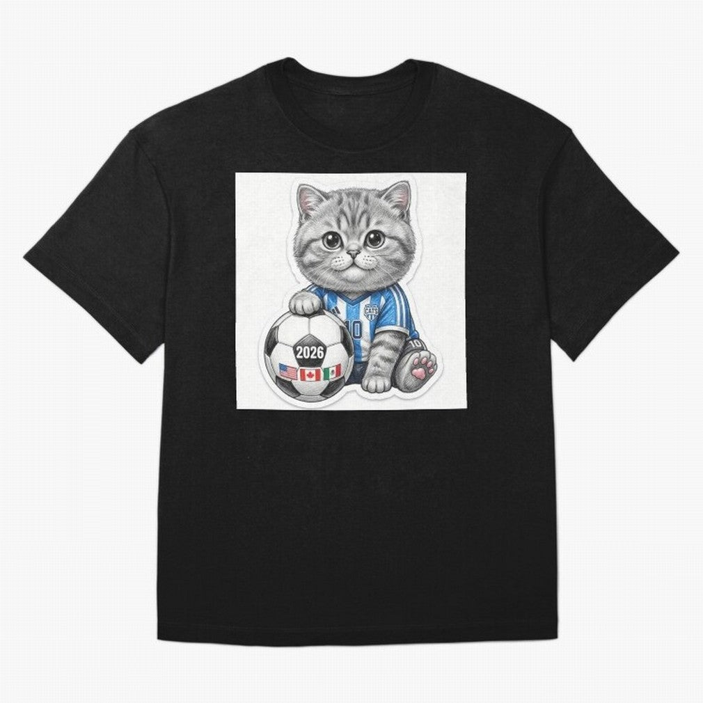 Cute Soccer Kitten #10 - FIFA 2026 World Cup Fan Art Classic T-Shirt Make Your Look Match the FIFA World Cup 2026 USA Canada Mexico Journey through CR7 Highlights, England and Germany Pride, Sports Nostalgia, International Competition, Famous