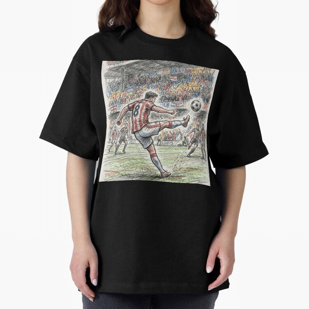 The Decisive Goal - Player #8 Stadium Action Illustration Classic T-Shirt Celebrate Soccer Greatness during the FIFA World Cup 2026 Group Stage Journey through Neymar Highlights, England and Germany Pride, Stadium Memories, Football Loyalty,