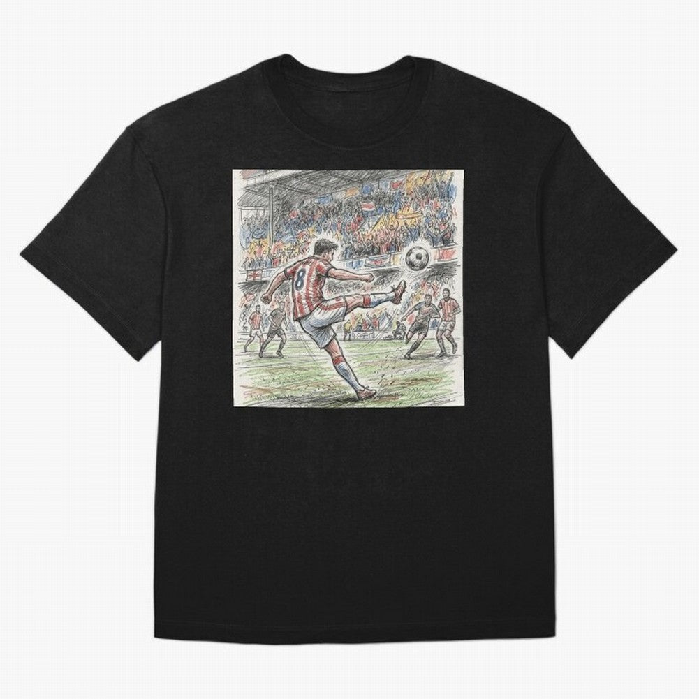 The Decisive Goal - Player #8 Stadium Action Illustration Classic T-Shirt Celebrate Soccer Greatness during the FIFA World Cup 2026 Group Stage Journey through Neymar Highlights, England and Germany Pride, Stadium Memories, Football Loyalty,
