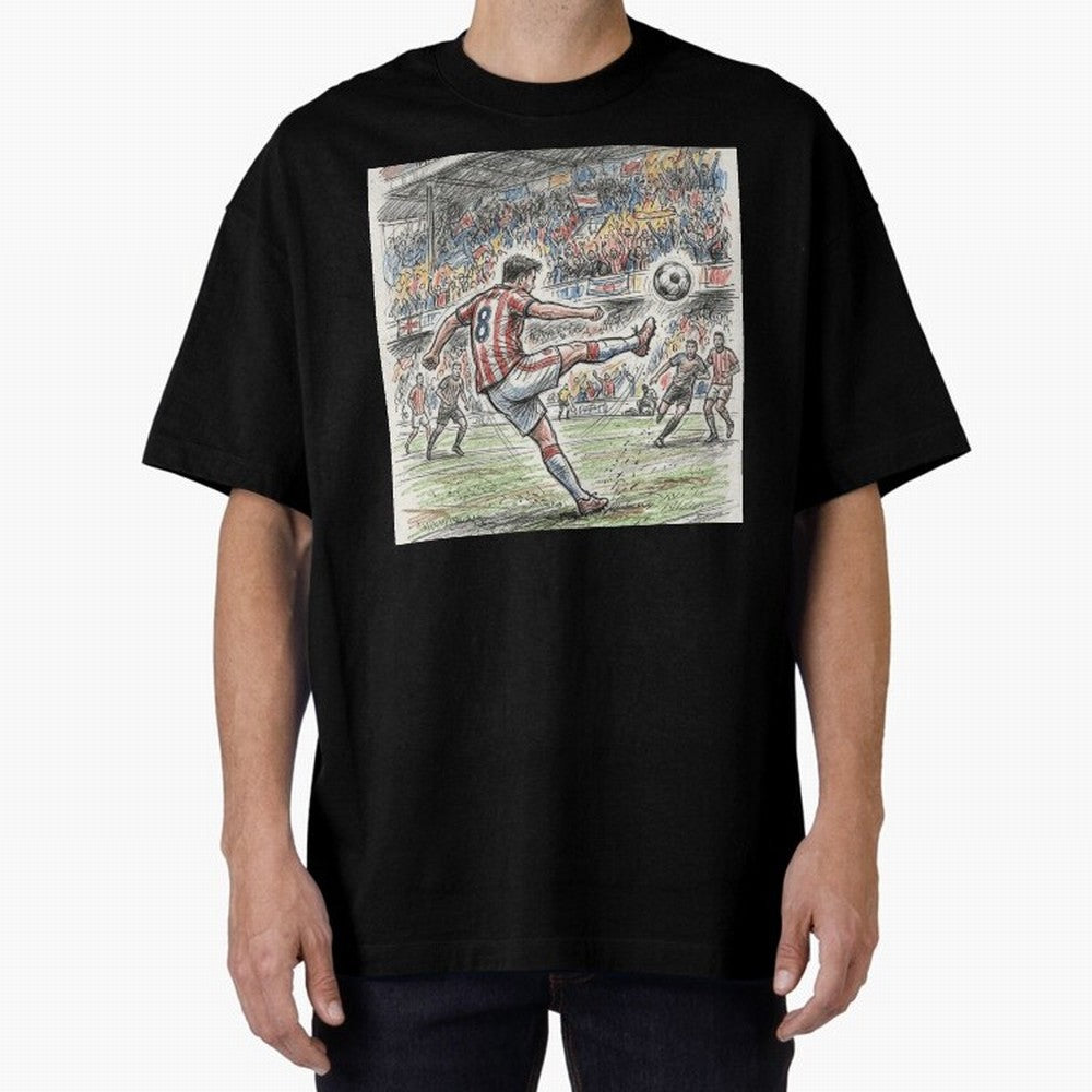 The Decisive Goal - Player #8 Stadium Action Illustration Classic T-Shirt Celebrate Soccer Greatness during the FIFA World Cup 2026 Group Stage Journey through Neymar Highlights, England and Germany Pride, Stadium Memories, Football Loyalty,