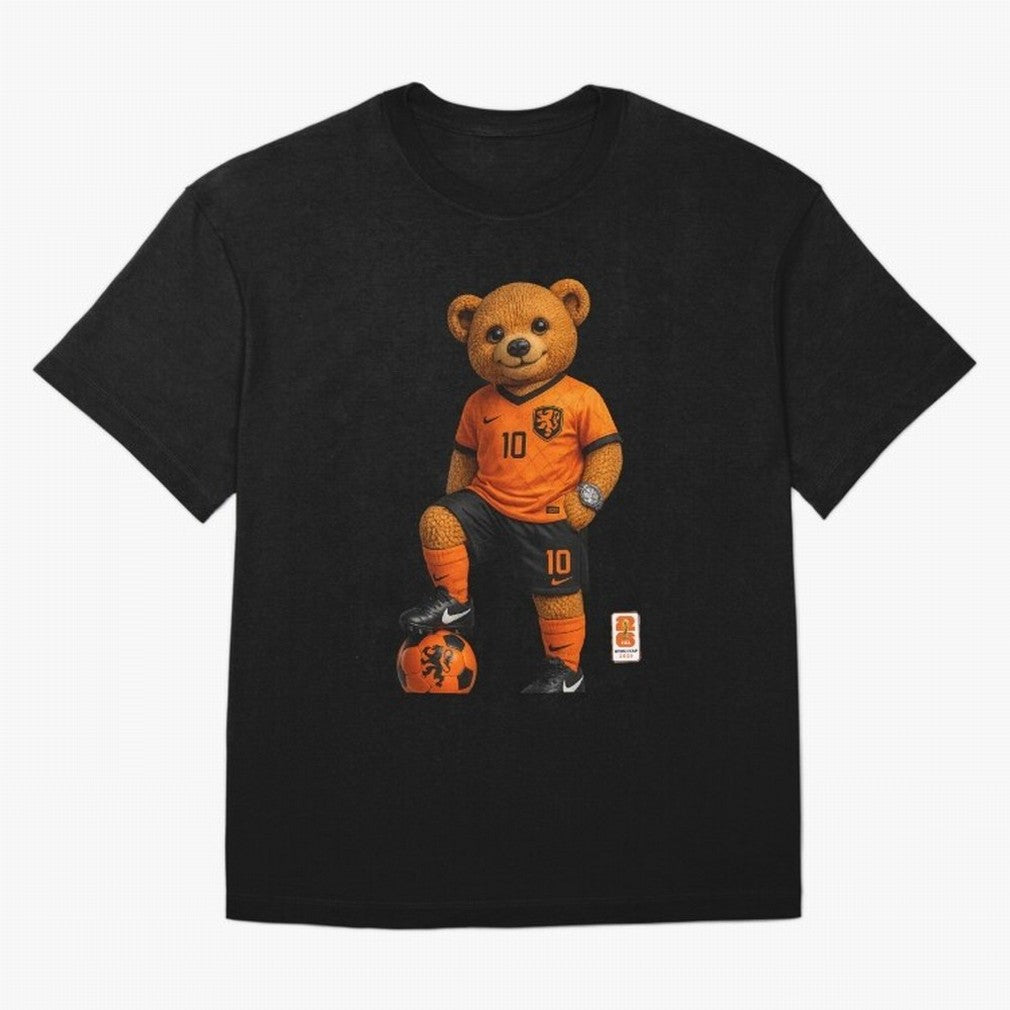 Netherlands Soccer Bear World Cup Teddy Bear Classic T-Shirt Bring Legendary Rivalry Energy to FIFA World Cup 2026 Spirit, Filled with France, Mbappe and Neymar, Championship Spirit, Famous Goals, Roaring Crowds and International Football Unity;