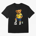 Brazil Soccer Bear World Cup Teddy Bear Classic T-Shirt Upgrade Match Day Hype around FIFA World Cup 2026 USA Canada Mexico, CR7 and Messi, Spain and Netherlands, Tournament Hype, Historic Matchups, Family Viewing Parties and Global Sports Pride;