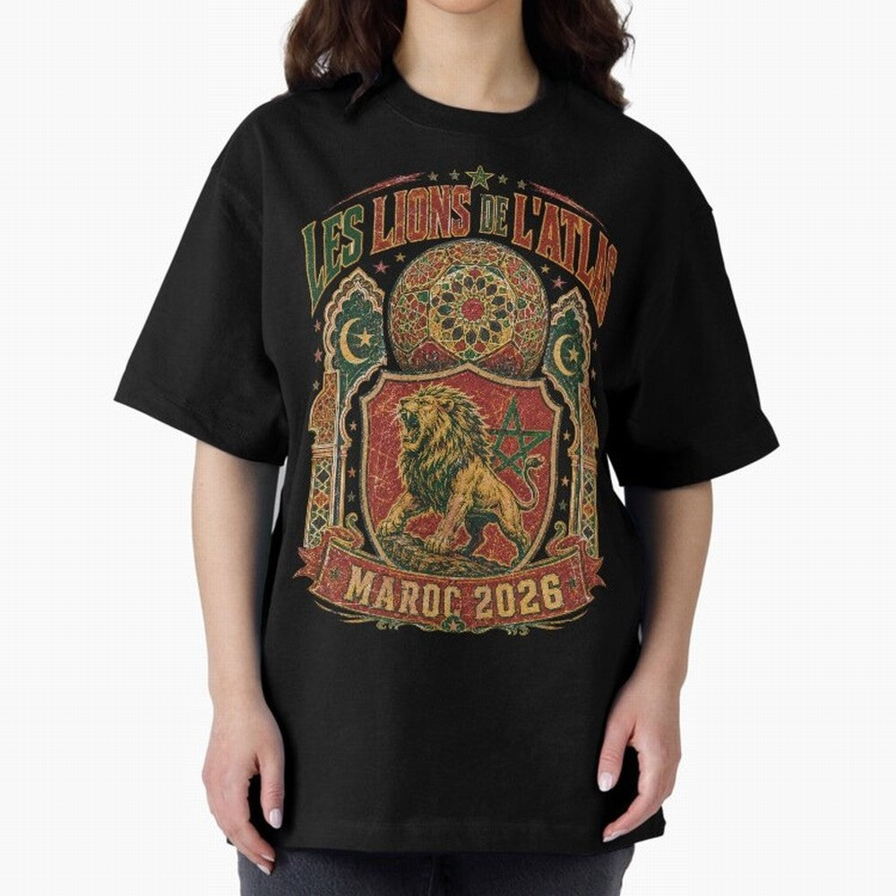 Lions De L'Atlas Maroc 2026 World Cup Soccer T-Shirt Classic T-Shirt Build FIFA World Cup 2026 Group Stage Spirit, Connected to France and Portugal, CR7, Football Festival Excitement, Trophy Ambitions, Country Rivalries and Star Player Buzz; Ideal