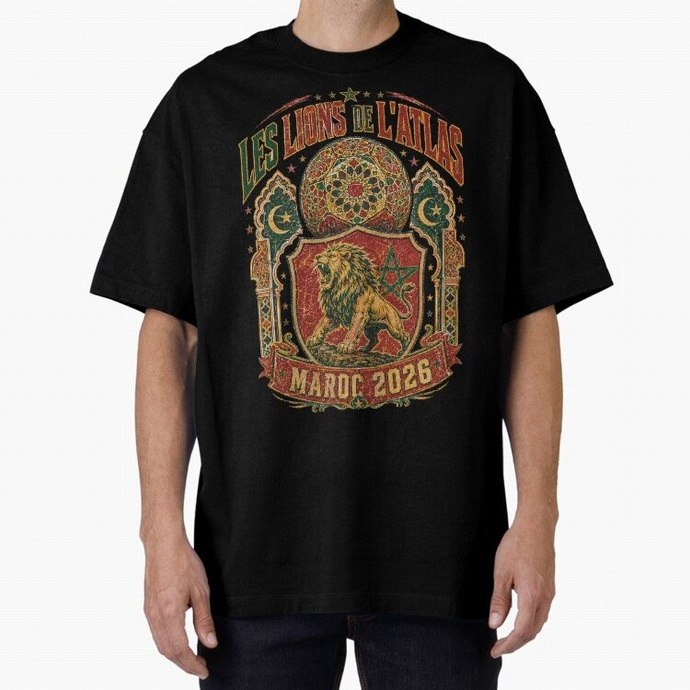 Lions De L'Atlas Maroc 2026 World Cup Soccer T-Shirt Classic T-Shirt Build FIFA World Cup 2026 Group Stage Spirit, Connected to France and Portugal, CR7, Football Festival Excitement, Trophy Ambitions, Country Rivalries and Star Player Buzz; Ideal