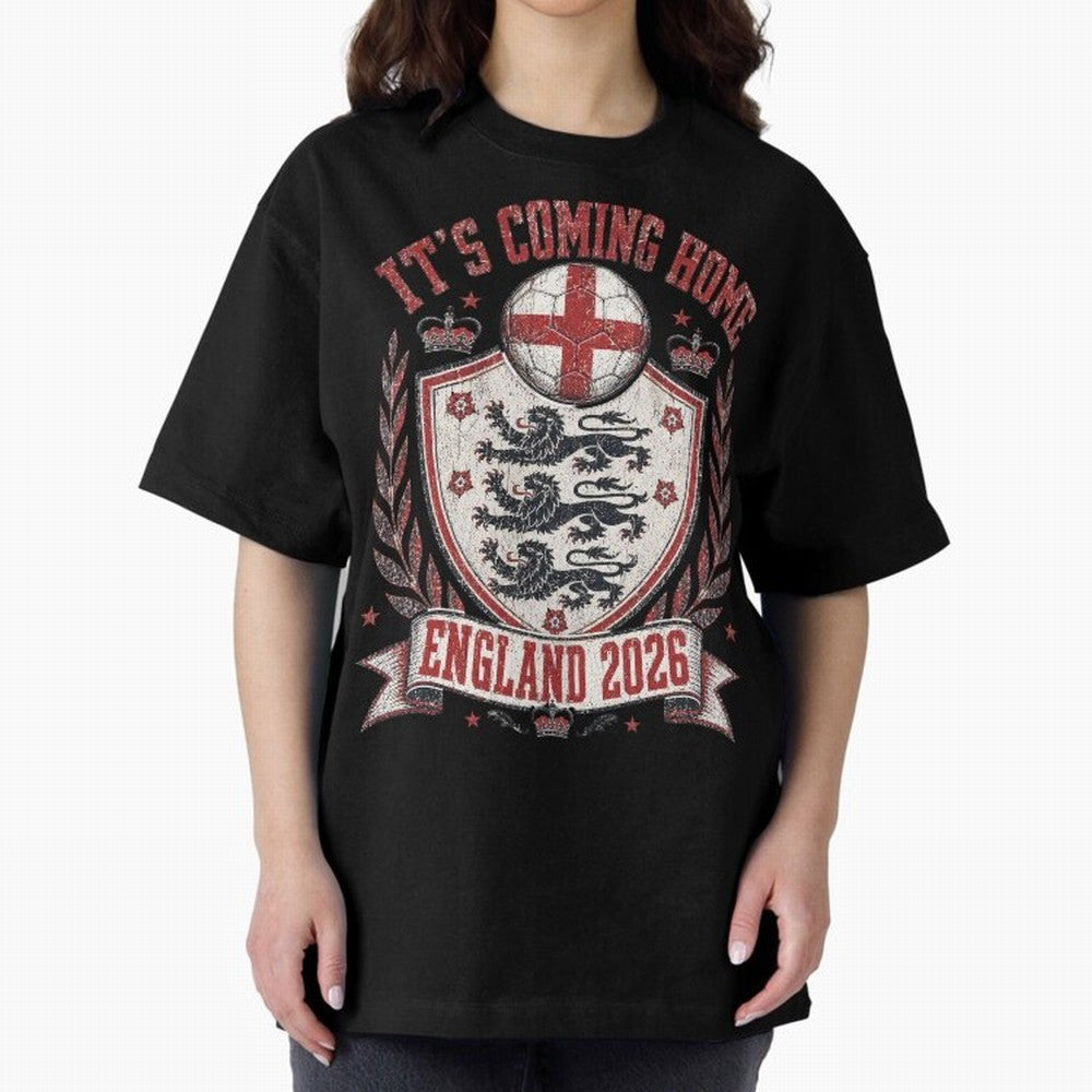 It's Coming Home England 2026 World Cup Soccer T-Shirt Classic T-Shirt Unlock FIFA World Cup 2026 USA Canada Mexico for Fans of Haaland and Mbappe and England, France and Netherlands, Bringing Fan Favorite Moments, National Team Passion, Big Match