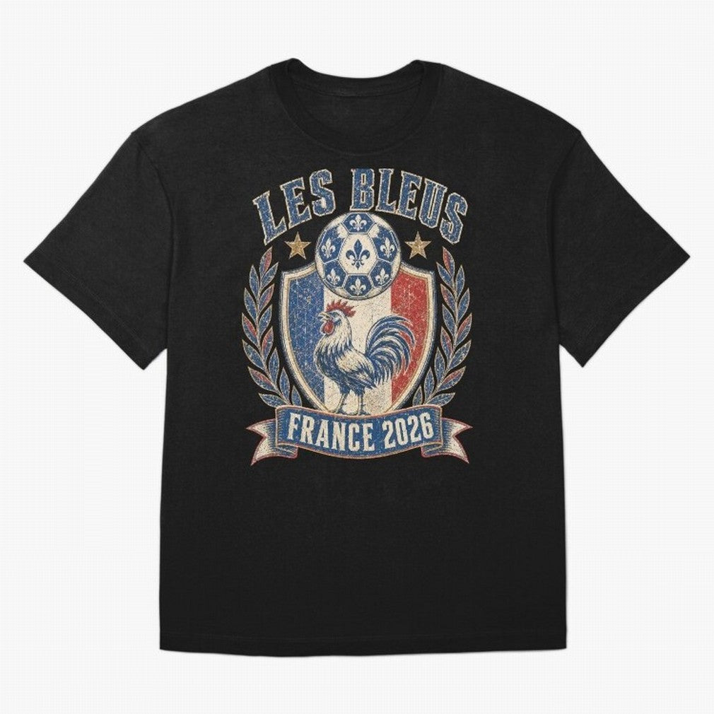 Les Bleus France 2026 World Cup Soccer T-Shirt Classic T-Shirt Celebrate Global Passion for Match Day Hype around FIFA World Cup 2026 Group Stage, CR7, England, Championship Spirit, Famous Goals, Roaring Crowds and International Football Unity;