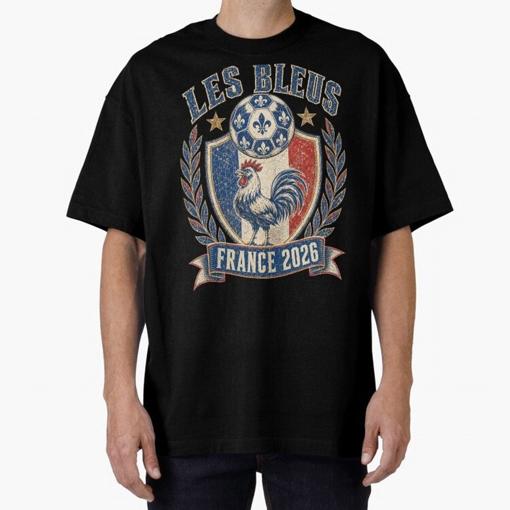 Les Bleus France 2026 World Cup Soccer T-Shirt Classic T-Shirt Celebrate Global Passion for Match Day Hype around FIFA World Cup 2026 Group Stage, CR7, England, Championship Spirit, Famous Goals, Roaring Crowds and International Football Unity;