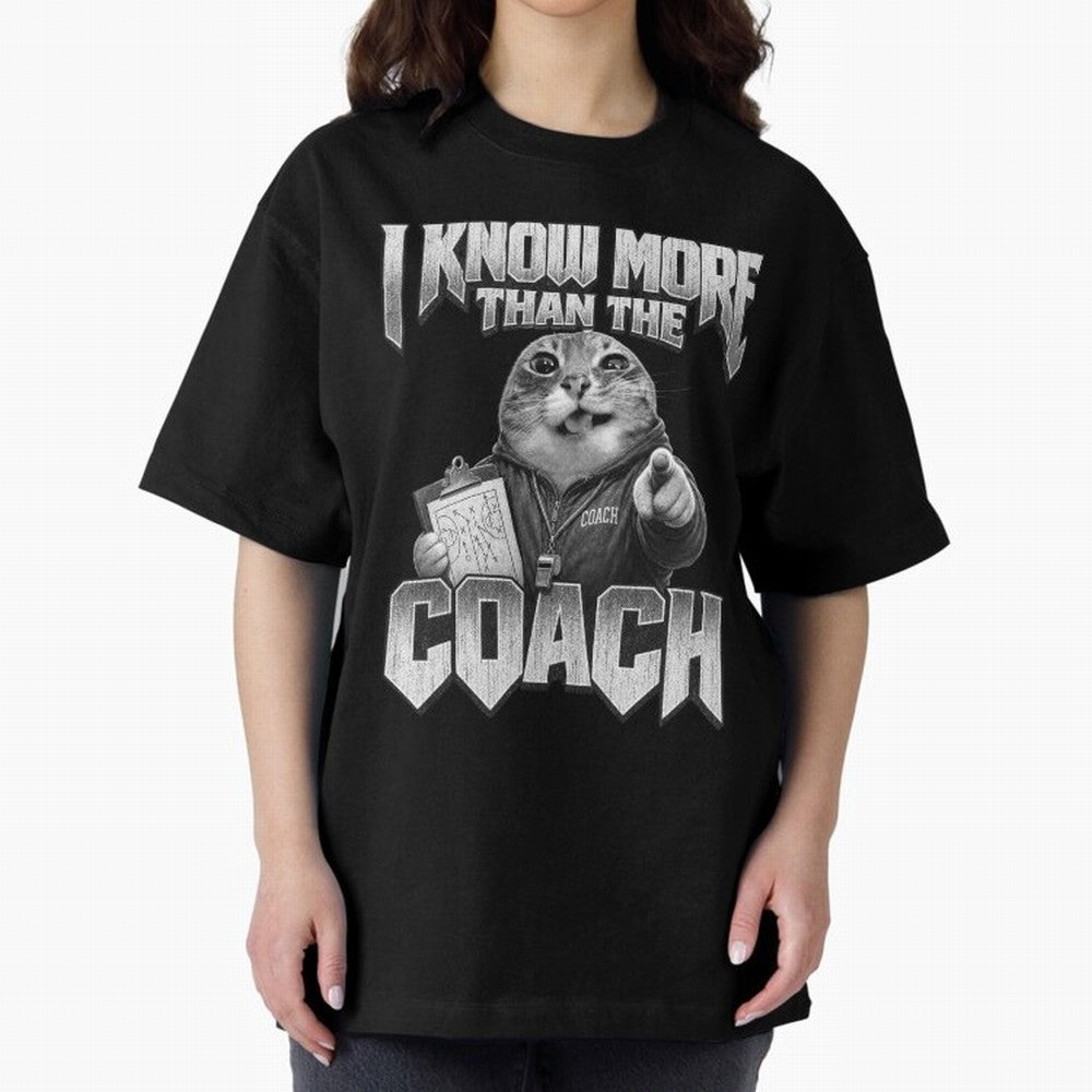 I Know More Than The Coach Funny World Cup 2026 Meme USA Soccer Fan Silly Cat Classic T-Shirt Feel FIFA World Cup 2026 Group Stage Made for Messi, England, France and Netherlands Energy, Football Passion, Legendary Performances, Festival Vibes and