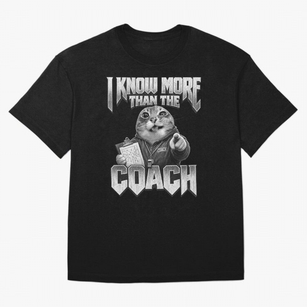 I Know More Than The Coach Funny World Cup 2026 Meme USA Soccer Fan Silly Cat Classic T-Shirt Feel FIFA World Cup 2026 Group Stage Made for Messi, England, France and Netherlands Energy, Football Passion, Legendary Performances, Festival Vibes and