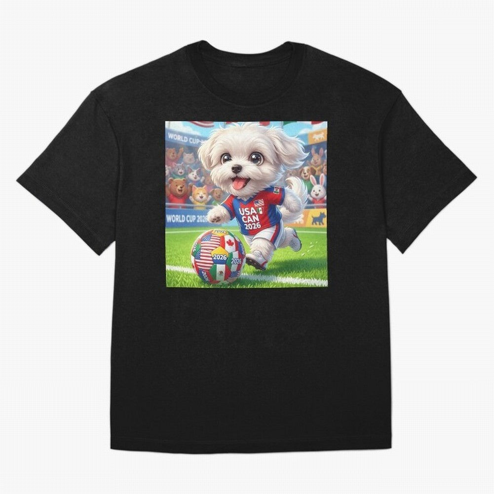 Cute Maltese Soccer Star - FIFA 2026 World Cup Edition Classic T-Shirt Honor the Football Icons of FIFA World Cup 2026 Group Stage for Fans of CR7 and Messi and Spain, Bringing Global Supporter Spirit, Legendary Goals, National Colors and