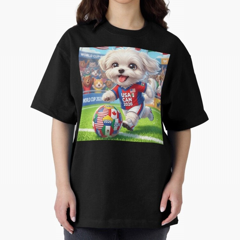 Cute Maltese Soccer Star - FIFA 2026 World Cup Edition Classic T-Shirt Honor the Football Icons of FIFA World Cup 2026 Group Stage for Fans of CR7 and Messi and Spain, Bringing Global Supporter Spirit, Legendary Goals, National Colors and