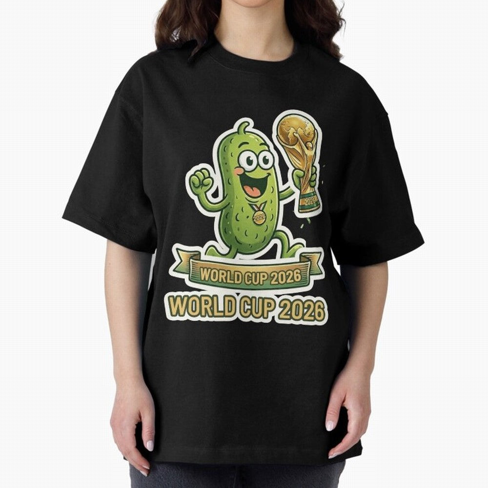 World Cup 2026 Pickle Champion Shirt ¨C Funny Soccer Pickle Mascot Holding Trophy, Cute Football Cartoon Design for Fans Sticker Mug Classic T-Shirt Show Support during FIFA World Cup 2026 Spirit, Capturing Portugal, Neymar, Worldwide Fan Energy,