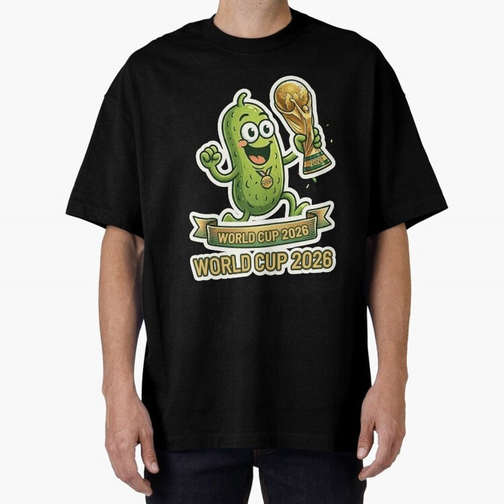World Cup 2026 Pickle Champion Shirt ¨C Funny Soccer Pickle Mascot Holding Trophy, Cute Football Cartoon Design for Fans Sticker Mug Classic T-Shirt Show Support during FIFA World Cup 2026 Spirit, Capturing Portugal, Neymar, Worldwide Fan Energy,