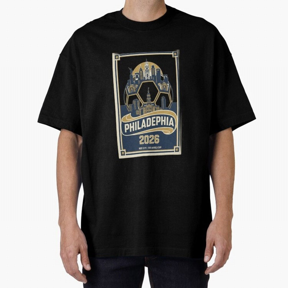 Philadelphia 2026 ¨C Vintage Soccer Host City Tee Classic T-Shirt Support Iconic Players in the FIFA World Cup 2026 Group Stage Journey through CR7 and Messi Highlights, Brazil, Portugal and Argentina Pride, Football History, Final Match Energy,