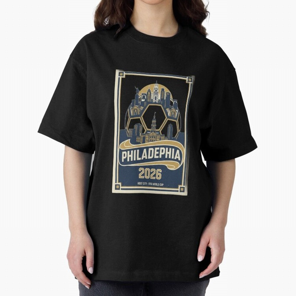 Philadelphia 2026 ¨C Vintage Soccer Host City Tee Classic T-Shirt Support Iconic Players in the FIFA World Cup 2026 Group Stage Journey through CR7 and Messi Highlights, Brazil, Portugal and Argentina Pride, Football History, Final Match Energy,