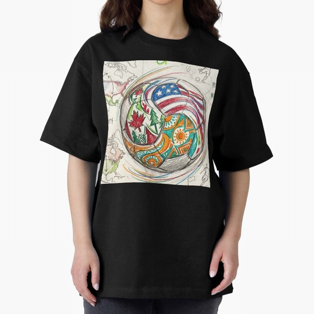 FIFA 2026 World Cup Unity Ball - Hand-Drawn Host Nations Art Classic T-Shirt Cheer for FIFA World Cup 2026 Capturing Messi and Cristiano Ronaldo, Portugal Energy, Fan Favorite Moments, National Team Passion, Big Match Drama and Soccer History;