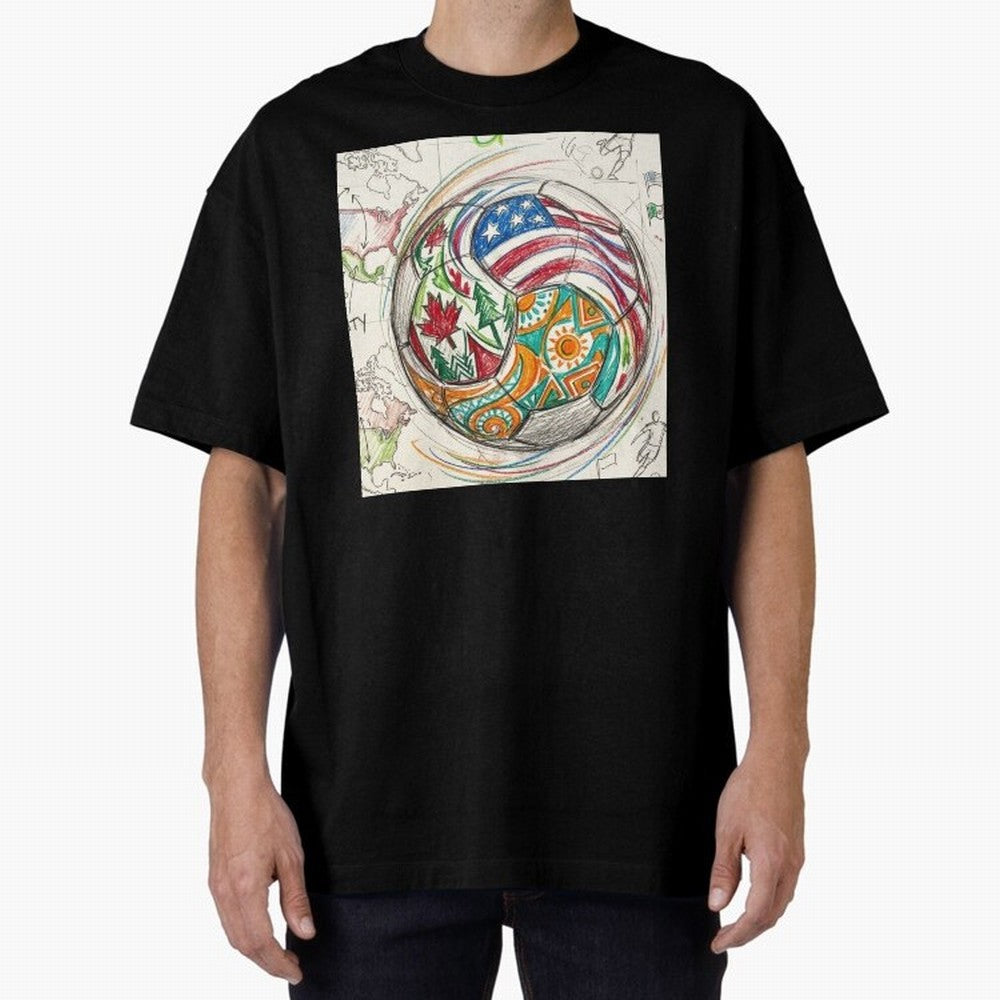 FIFA 2026 World Cup Unity Ball - Hand-Drawn Host Nations Art Classic T-Shirt Cheer for FIFA World Cup 2026 Capturing Messi and Cristiano Ronaldo, Portugal Energy, Fan Favorite Moments, National Team Passion, Big Match Drama and Soccer History;