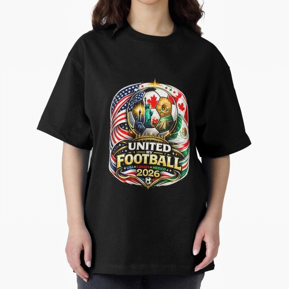 United By Football 2026 USA Canada Mexico Classic T-Shirt Enjoy the Biggest Football Party of Global Football Passion for FIFA World Cup 2026 USA Canada Mexico, Celebrating Neymar, Haaland and Cristiano Ronaldo, France, Champion Mindset, Group