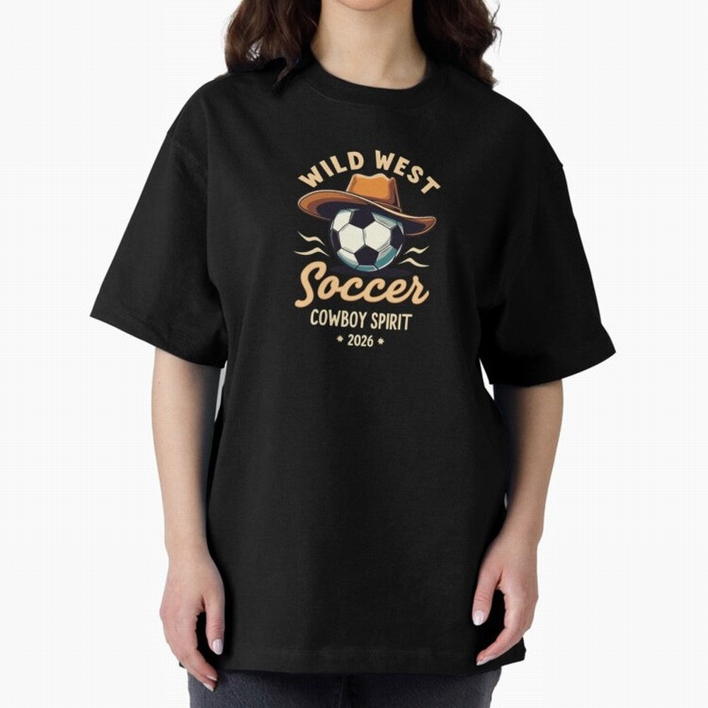 Wild West Soccer Cowboy Spirit World Cup 2026 Classic T-Shirt Follow FIFA World Cup 2026 USA Canada Mexico for Fans of Neymar, Haaland and Cristiano Ronaldo and Argentina, Bringing Championship Spirit, Famous Goals, Roaring Crowds and International