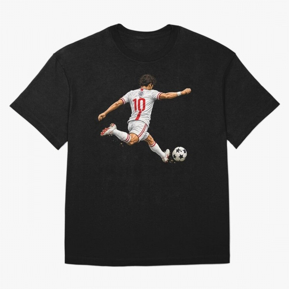 England Football Sticker Number 10 Three Lions Classic T-Shirt Feel the Roar of FIFA World Cup 2026 Group Stage Spirit, Inspired by Spain, Mbappe and Neymar, Football Passion, Legendary Performances, Festival Vibes and Supporter Community; Built