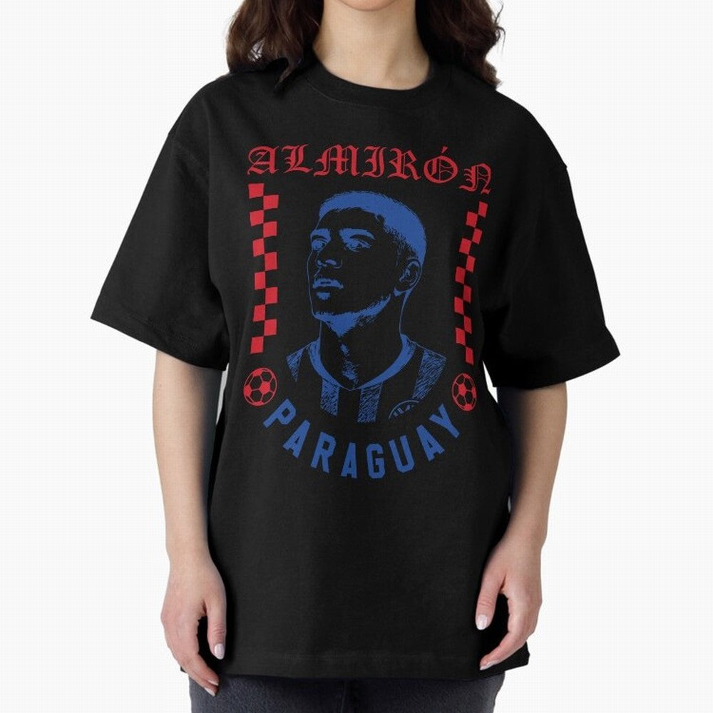 Almir¨®n Paraguay Soccer Legend Vintage Football Fan Graphic Classic T-Shirt Spotlight Global Football Passion for FIFA World Cup 2026 Group Stage, Centered on Messi, CR7 and Mbappe, Portugal, Spain and Germany, Football Festival Excitement, Trophy