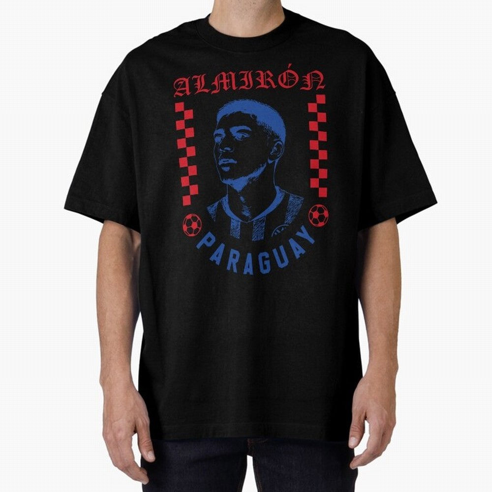 Almir¨®n Paraguay Soccer Legend Vintage Football Fan Graphic Classic T-Shirt Spotlight Global Football Passion for FIFA World Cup 2026 Group Stage, Centered on Messi, CR7 and Mbappe, Portugal, Spain and Germany, Football Festival Excitement, Trophy