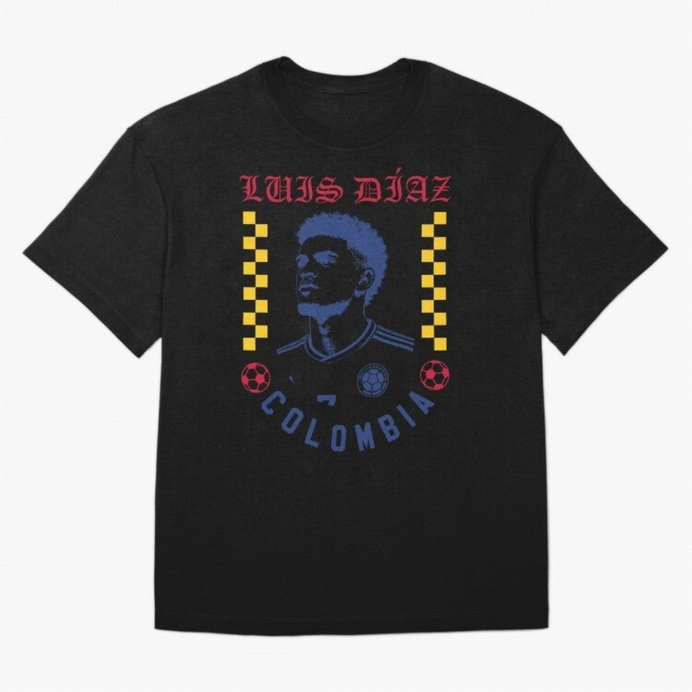 Luis D¨ªaz Colombia Soccer Star Retro Football Fan Design Classic T-Shirt Keep the Legacy of Match Day Hype around FIFA World Cup 2026 Group Stage, Cristiano Ronaldo, France, Retro Football Energy, Iconic Rivalries, Trophy Chase Drama and Stadium