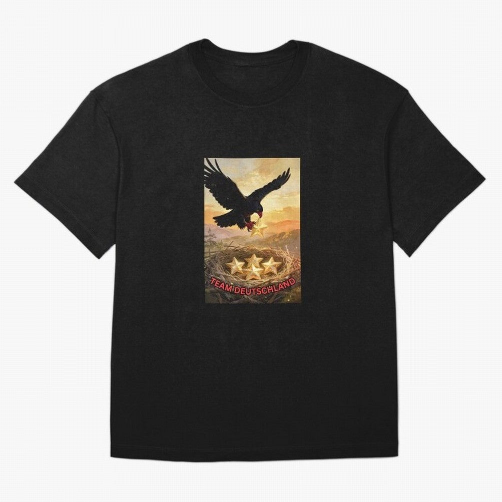 TEAM GERMANY with eagle's nest and 4 stars Classic T-Shirt Remember Global Football Passion for FIFA World Cup 2026 USA Canada Mexico, Driven by Mbappe and Neymar, Spain, Vintage Soccer Flavor, Modern Football Stars, National Flags and Final Night