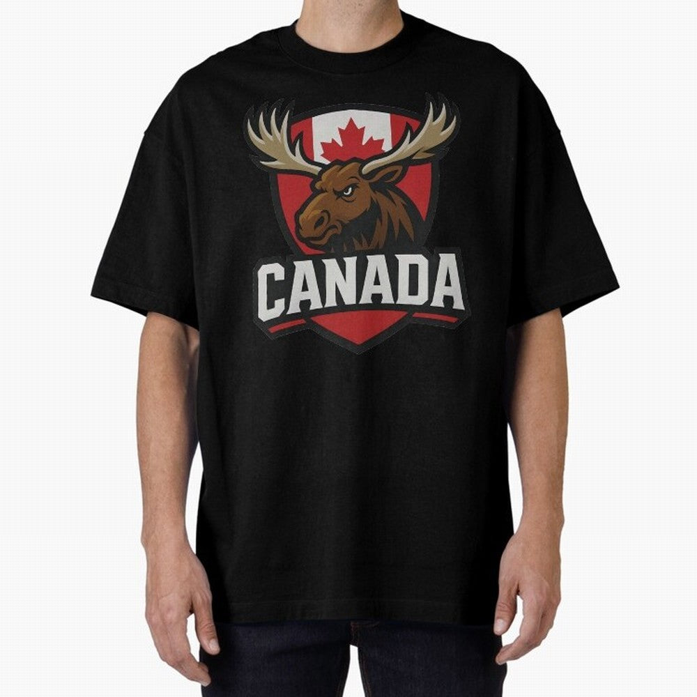 Canada Moose Sports Logo T-Shirt ¨C Canadian Flag Maple Leaf Emblem | 2026 World Cup Supporter Classic T-Shirt Bring a Champion Mindset to FIFA World Cup 2026 Group Stage for Fans of Haaland and Mbappe and Portugal, Bringing Game Day Rituals,