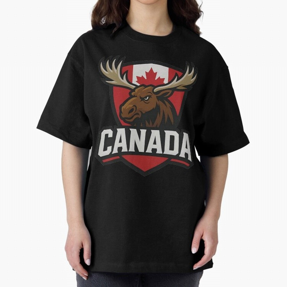 Canada Moose Sports Logo T-Shirt ¨C Canadian Flag Maple Leaf Emblem | 2026 World Cup Supporter Classic T-Shirt Bring a Champion Mindset to FIFA World Cup 2026 Group Stage for Fans of Haaland and Mbappe and Portugal, Bringing Game Day Rituals,