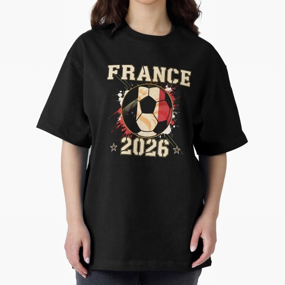 Front Print France Soccer World Cup 2026 - French Fan Gift T-Shirt_84561762 Classic T-Shirt Embrace FIFA World Cup 2026 Group Stage for Fans of Messi and Cristiano Ronaldo and Brazil, Portugal and Argentina, Bringing Stadium Memories, Football