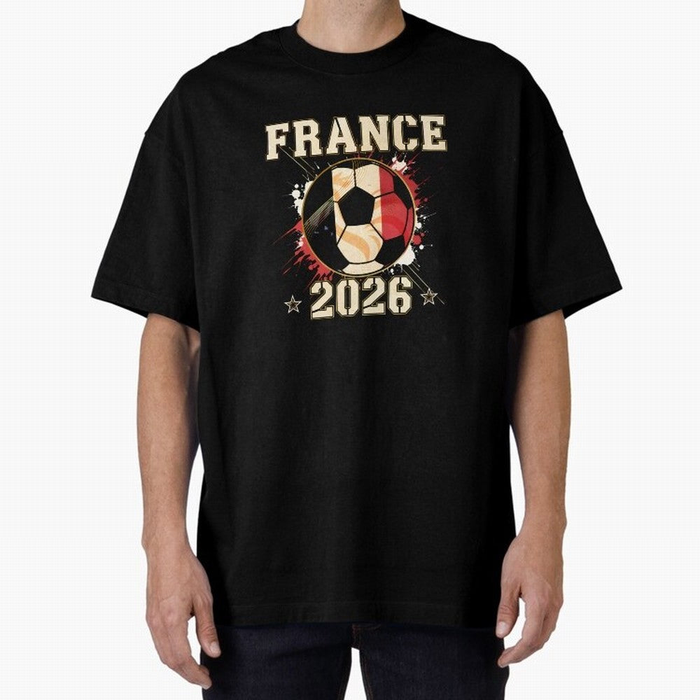 Front Print France Soccer World Cup 2026 - French Fan Gift T-Shirt_84561762 Classic T-Shirt Embrace FIFA World Cup 2026 Group Stage for Fans of Messi and Cristiano Ronaldo and Brazil, Portugal and Argentina, Bringing Stadium Memories, Football